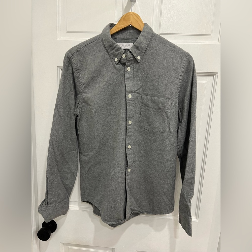 Everlane men’s gray flannel shirt sz small